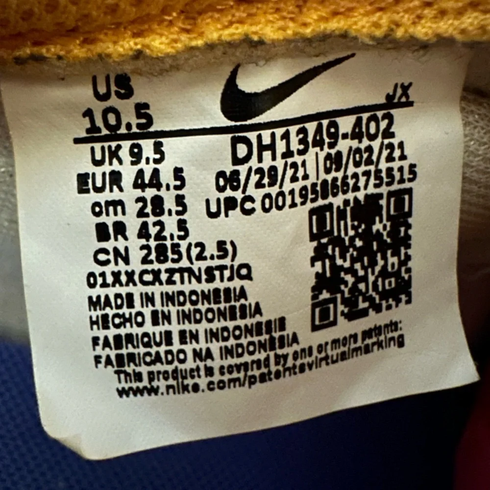 Nike Mens Waffle Trainer 2 DH1349-402 Blue/University Yellow in Size US 10.5 - Picture 10 of 10